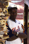 Swakopmund, Erongo region, Namibia: souvenir seller in his shop - photo by Sandia