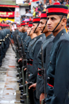 Kathmandu, Nepal: soldiers on parade in Durbar square on a festival day - photo by J.Pemberton