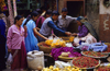 Kathmandu, Nepal: market scene - fruit section at Asan Tole market - photo by W.Allgwer