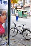 Patan, Lalitpur District, Bagmati Zone, Nepal: street scene with movie poster - photo by J.Pemberton