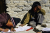 Annapurna area, Nepal: students doing their home work - photo by W.Allgwer