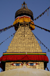 Kathmandu, Nepal: Boudhanath Stupa - the Khasa Caitya - UNESCO World Heritage Site - contains the tomb of a Kasyapa sage venerable both to Buddhists and Hindus - photo by G.Koelman
