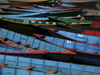 Nepal - Pokhara: boats on Phewa Lake - detail - photo by M.Samper