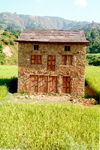 Nepal - Annapurna region: house in the fields - photo by G.Friedman