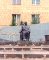 Nagorno Karabakh - Xankandi / Stepanakert: chairman - statue - monument - photo by M.Torres