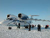 Arctic Ocean: Russian Ice Station Borneo - aircraft - Antonov AN-74 jet on the runway - flight to Longyearbyen (photo by Eric Philips)