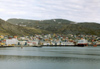 Norway / Norge - Honningsvag (Finnmark, Magerya island):  the harbour and the Porsangen fjord (photo by Peter Willis)