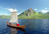 Norway / Norge - Borg - Lofoten islands (Nordland): replica of a Viking ship (photo by Juraj Kaman)
