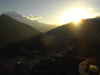Duikar hamlet, Altit - Northern Areas, Pakistan: sunset in the Karakoram mountains - photo by D.Steppuhn
