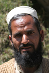 Jabbar Nara Pata, Siran Valley, North-West Frontier Province, Pakistan: middle aged man with beard - photo by R.Zafar