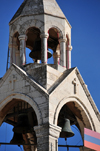 Bethlehem, West Bank, Palestine: Church of the Nativity - Armenian bell tower, part of an Armenian monastery - various Christian denominations share control over different parts of the church - photo by M.Torres