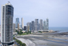 Panama City: waterfront - building along Balboa avenue - skyline - skyscrapers - photo by H.Olarte