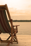 Panama - Bocas del Toro - Canvas chair on a wooden deck - photo by H.Olarte
