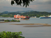 Panama Canal: Container ship passing through the Panama Canal - Canal de Panam - photo by H.Olarte