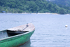 boat and the Caribbean Sea - Isla Grande, Coln, Panama, Central America - photo by H.Olarte