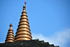 Panama City / Ciudad de Panama: Hindu temple - golden cones on the roof top - Templo Hind - photo by M.Torres