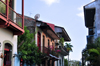 Panama City / Ciudad de Panama: Casco Viejo - houses along Calle 1 Oeste, looking towards Plaza de Francia - photo by M.Torres