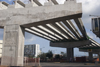 Panama City / Ciudad de Panama: 5 de Mayo vehicular bridge construction site - viaduct - photo by H.Olarte
