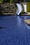 Santiago de Veraguas, Panama: blue water at Hotel La Hacienda swimming pool - photo by H.Olarte