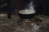 La Villa, Azuero, Los Santos province, Panama: ot over an open fire at El Ciruelo folk food place - photo by H.Olarte