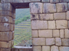 Machu Pichu, Cusco region, Peru: quality in stone masonry - dry stone wall - Inca window - Unesco world heritage - photo by M.Bergsma