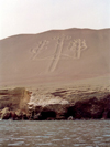 Islas Ballestas / Ballesta islands, Ica region, Peru: decorated slope - Geoglyphs - photo by M.Bergsma