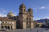 Cuzco, Peru: La Compaia Church was built by the Jesuits on the Plaza de Armas  it stands over the foundations of Huayana Capacs palace - photo by C.Lovell