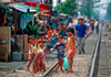 Manila city, Philippines - children on the railway tracks - Slums and shanty towns - photo by B.Henry