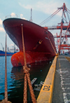 Manila, Philippines - ship at the International container port - photo by B.Henry