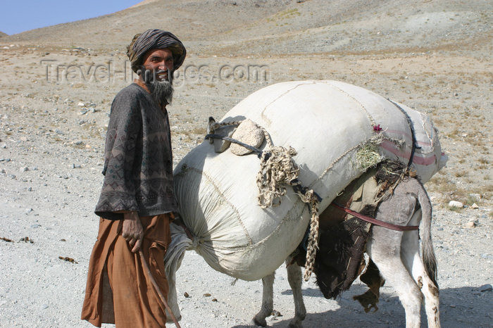 afghanistan25: Afghanistan - Herat province - man with his donkey - photo by E.Andersen - (c) Travel-Images.com - Stock Photography agency - Image Bank