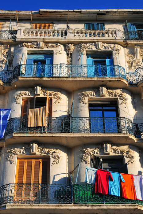 algeria715: Algiers / Alger - Algeria / Algérie: art deco balconies - Boulevard Abderrahmane Taleb - Bab El Oued | balcons art déco - Bd Abderrahmane Taleb - Bab-el-Oued - photo by M.Torres - (c) Travel-Images.com - Stock Photography agency - Image Bank