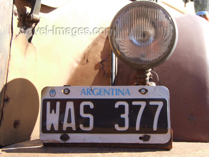 argentina328: Argentina - Buenos Aires - License plate - images of South America by M.Bergsma - (c) Travel-Images.com - Stock Photography agency - Image Bank