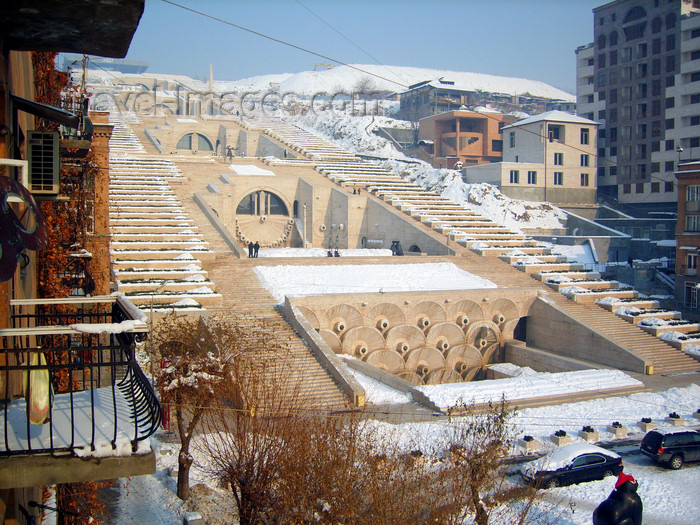 armenia109: Armenia - Yerevan: cascade with snow - photo by S.Hovakimyan - (c) Travel-Images.com - Stock Photography agency - Image Bank