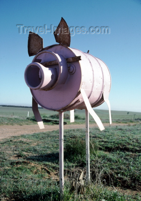 australia73: Eyre Peninsula (SA): letter box in shape of pig - photo by R.Eime - (c) Travel-Images.com - Stock Photography agency - Image Bank