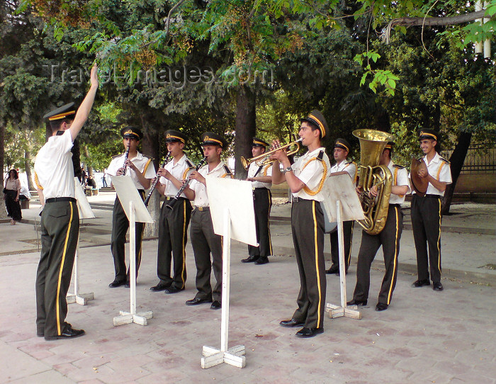 azer109: Azerbaijan - Baku: Military band playing al fresco - Republic day celebrations on Fountain square - May 28th - photo by N.Mahmudova - (c) Travel-Images.com - Stock Photography agency - Image Bank