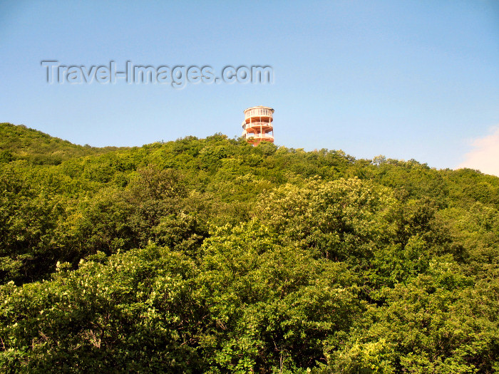 azer201: Azerbaijan - Altyaghach National Park, Xizi rayon: forest and watch tower - Altyaghaj - Altiagac - nature of Azerbaijan - photo by N.Mahmudova - (c) Travel-Images.com - Stock Photography agency - Image Bank