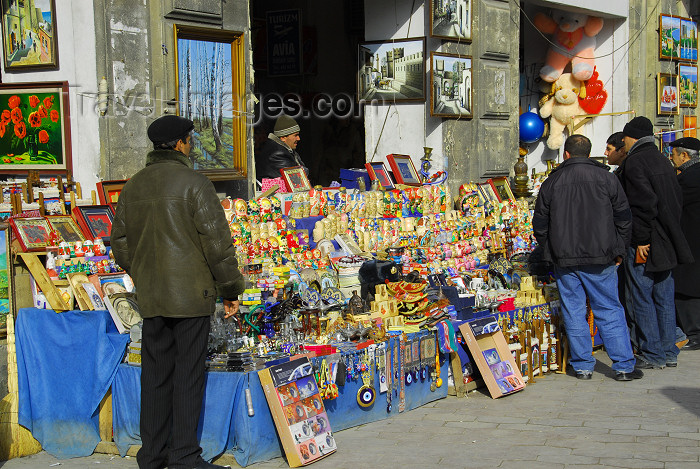 azer342: Azerbaijan - Baku: street sellers - matrioshki dolls, evil eye amulets and assorted kitsch - souvenirs - photo by M.Torres - (c) Travel-Images.com - Stock Photography agency - Image Bank