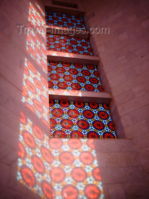 azer423: Ganca / Ganja - Azerbaijan: interior of the Nizami mausoleum - stained glass work known as 'shebeke' - photo by F.MacLachlan - (c) Travel-Images.com - Stock Photography agency - Image Bank