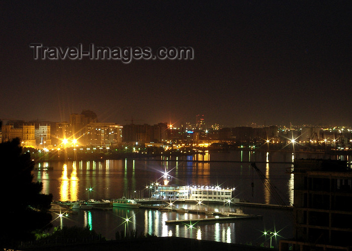 azer457: Azerbaijan - Baku: marina and Baku bay at night  - photo by N.Mahmudova - (c) Travel-Images.com - Stock Photography agency - Image Bank