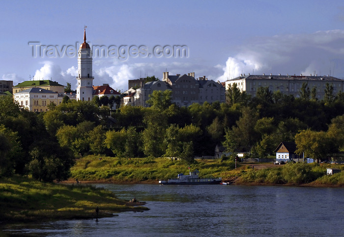 belarus71: Mogilev, Mahilyow Voblast, Belarus: Dnieper river and town hall tower - photo by A.Dnieprowsky - (c) Travel-Images.com - Stock Photography agency - Image Bank