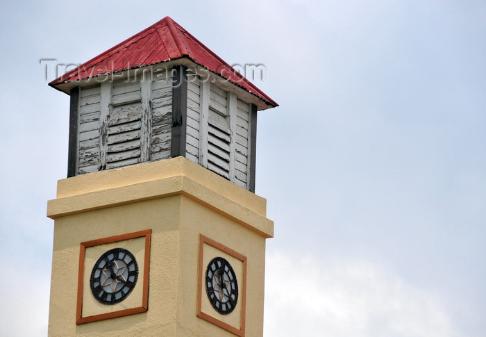belize63: San Ignacio, Cayo, Belize: clock tower at the District Commissioner - photo by M.Torres - (c) Travel-Images.com - Stock Photography agency - Image Bank