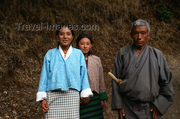 bhutan228: Bhutan - Bhutanese people in tradional clothes, on their way to Cheri Goemba - photo by A.Ferrari - (c) Travel-Images.com - Stock Photography agency - Image Bank