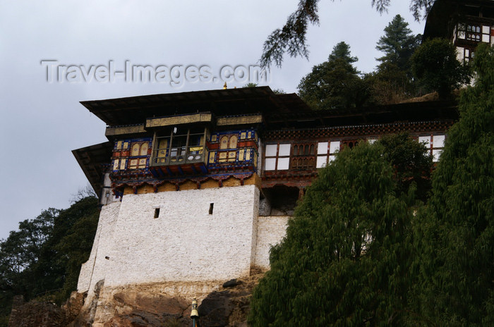bhutan233: Bhutan - Cheri Goemba - built on the mountain side - photo by A.Ferrari - (c) Travel-Images.com - Stock Photography agency - Image Bank