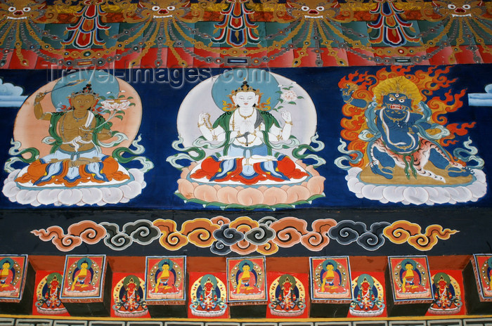 bhutan275: Bhutan - Buddhist figures painted in Punakha Dzong - photo by A.Ferrari - (c) Travel-Images.com - Stock Photography agency - Image Bank