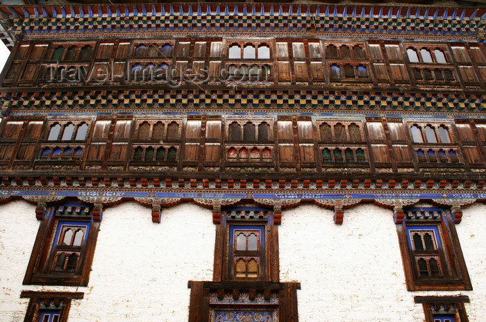 bhutan399: Bhutan - Windows and plenty of wood carvings - Ugyen Chholing palace - photo by A.Ferrari - (c) Travel-Images.com - Stock Photography agency - Image Bank