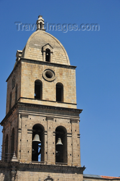 bolivia49: La Paz, Bolivia: San Francisco church - the tower was added in 1885 - prepared ashlars - photo by M.Torres - (c) Travel-Images.com - Stock Photography agency - Image Bank