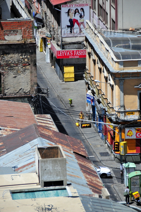 bolivia66: La Paz, Bolivia: Calle Potosí from above - photo by M.Torres - (c) Travel-Images.com - Stock Photography agency - Image Bank