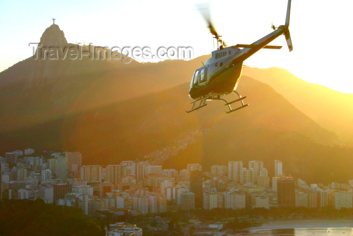 brazil192: Brazil / Brasil - Rio de Janeiro: Pão de Açucar - helicopter - photo by N.Cabana - (c) Travel-Images.com - Stock Photography agency - Image Bank