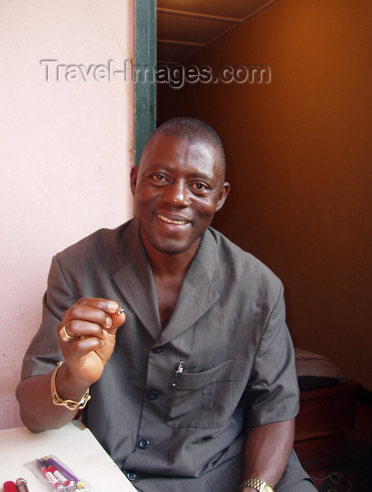 cameroon26: Yaoundé, Cameroon: portrait of a Cameroonian entrepreneur - photo by B.Cloutier - (c) Travel-Images.com - Stock Photography agency - Image Bank