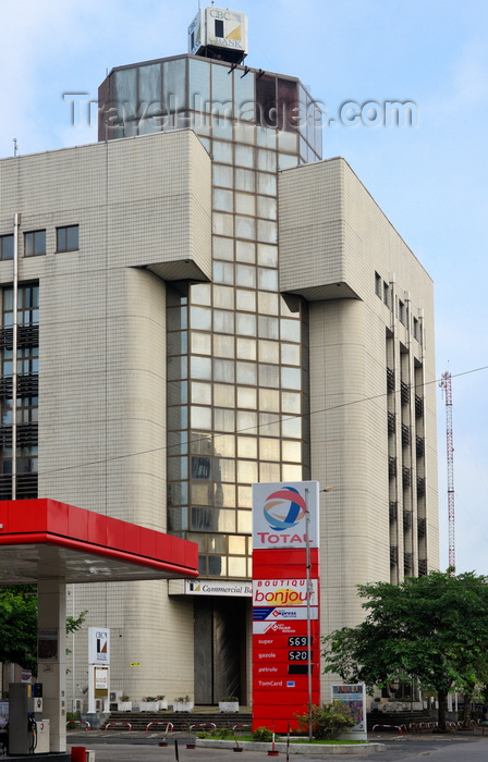 cameroon3: Cameroon, Douala: CBC bank building (Commercial Bank of Cameroon) and Total petrol station - Douala Central Business District - photo by M.Torres - (c) Travel-Images.com - Stock Photography agency - Image Bank